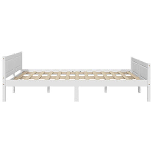 vidaXL Solid Pine Bed White 120x200 cm