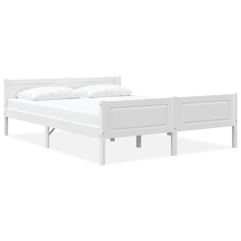 vidaXL Solid Pine Bed White 140x200 cm