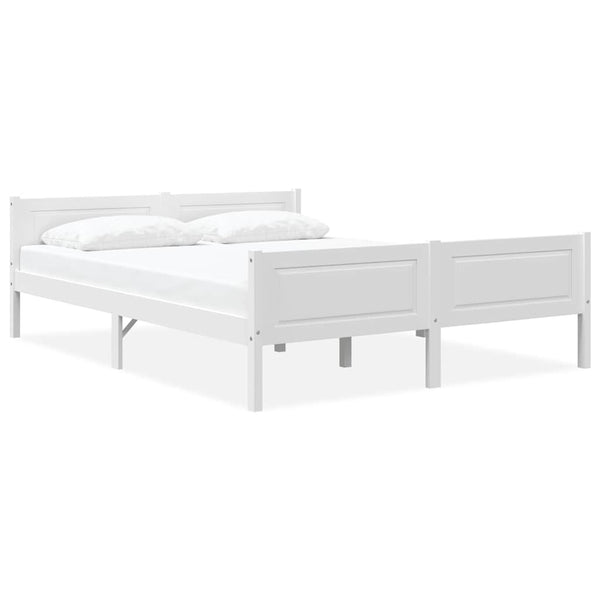 vidaXL Solid Pine Bed White 140x200 cm
