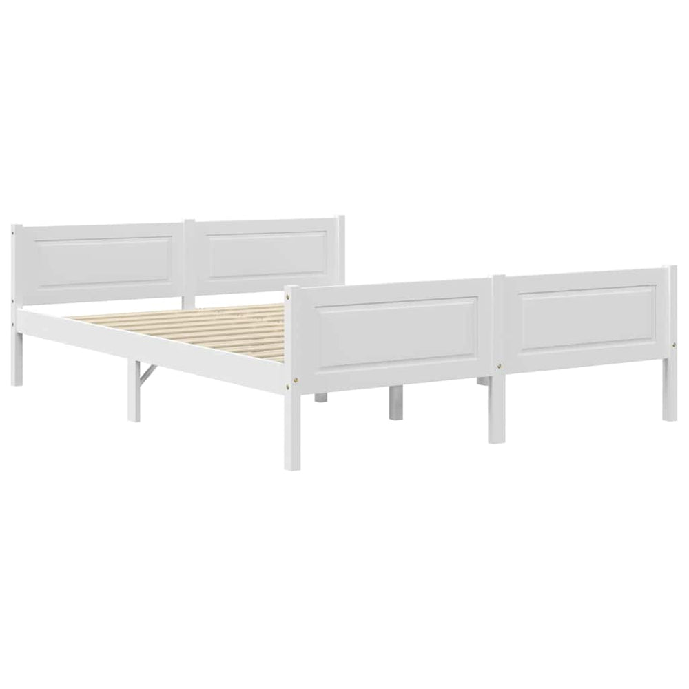 vidaXL Solid Pine Bed White 140x200 cm