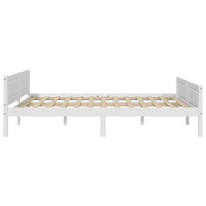 vidaXL Solid Pine Bed White 140x200 cm