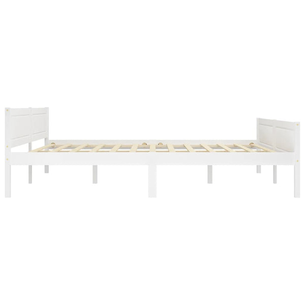vidaXL Solid Pine Bed White 180x200 cm