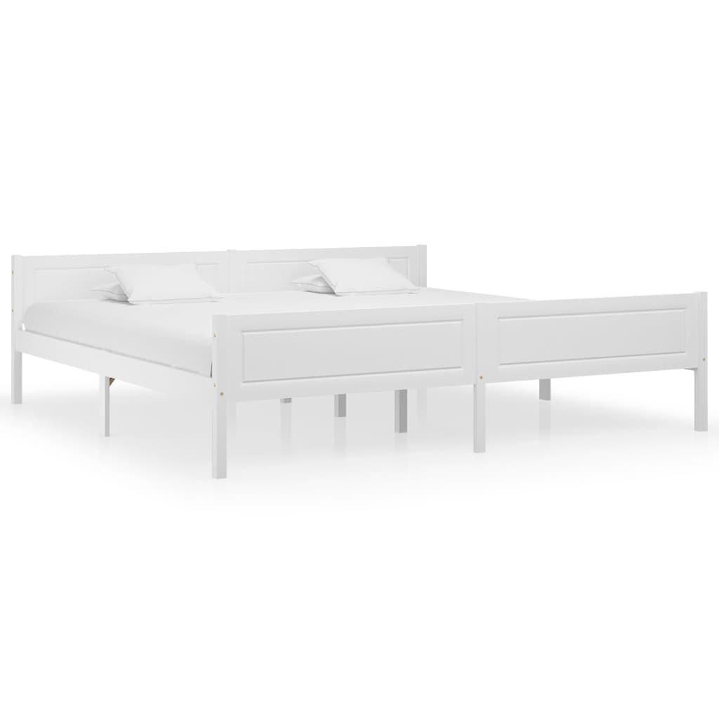 vidaXL Solid Pine Bed White 200x200 cm
