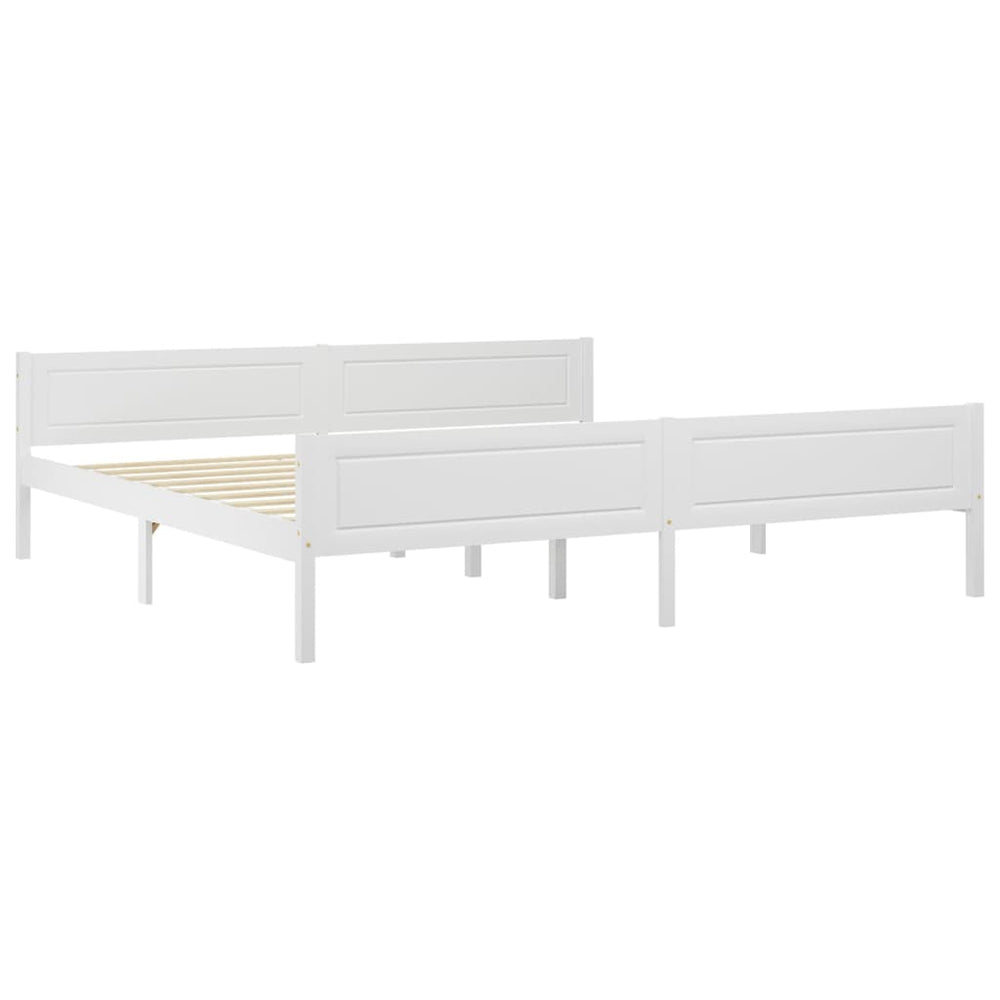vidaXL Solid Pine Bed White 200x200 cm