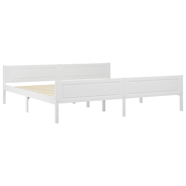 vidaXL Solid Pine Bed White 200x200 cm