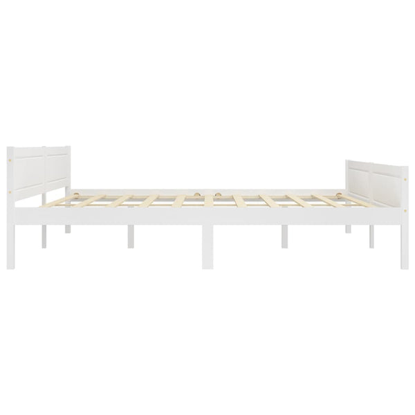 vidaXL Solid Pine Bed White 200x200 cm