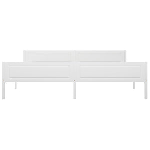 vidaXL Solid Pine Bed White 200x200 cm
