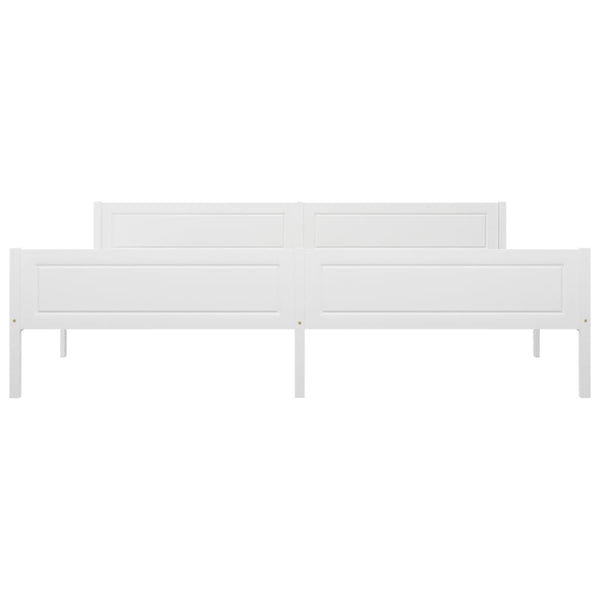vidaXL Solid Pine Bed White 200x200 cm