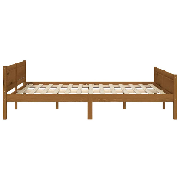 vidaXL Solid Pine Bed Honey Brown 160x200 cm