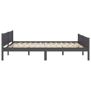 vidaXL Solid Pine Bed Grey 120x200 cm
