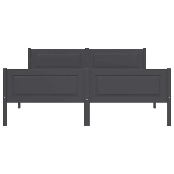 vidaXL Solid Pine Bed Grey 140x200 cm