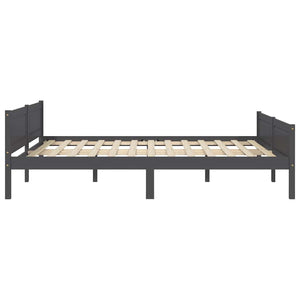 vidaXL Solid Pine Bed Grey 140x200 cm
