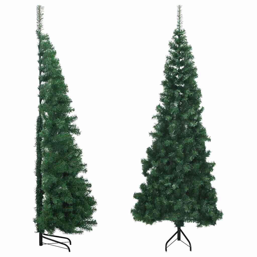 vidaXL Artificial Corner Christmas Tree Green 240 cm PVC