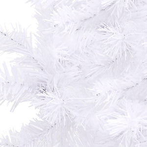vidaXL Artificial Corner Christmas Tree White 240 cm PVC