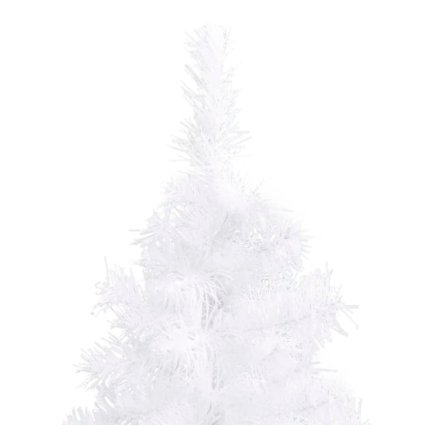 vidaXL Artificial Corner Christmas Tree White 240 cm PVC
