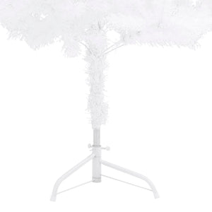 vidaXL Artificial Corner Christmas Tree White 240 cm PVC