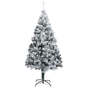 vidaXL Flocked Artificial Christmas Tree Green 300 cm PVC