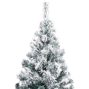 vidaXL Flocked Artificial Christmas Tree Green 300 cm PVC