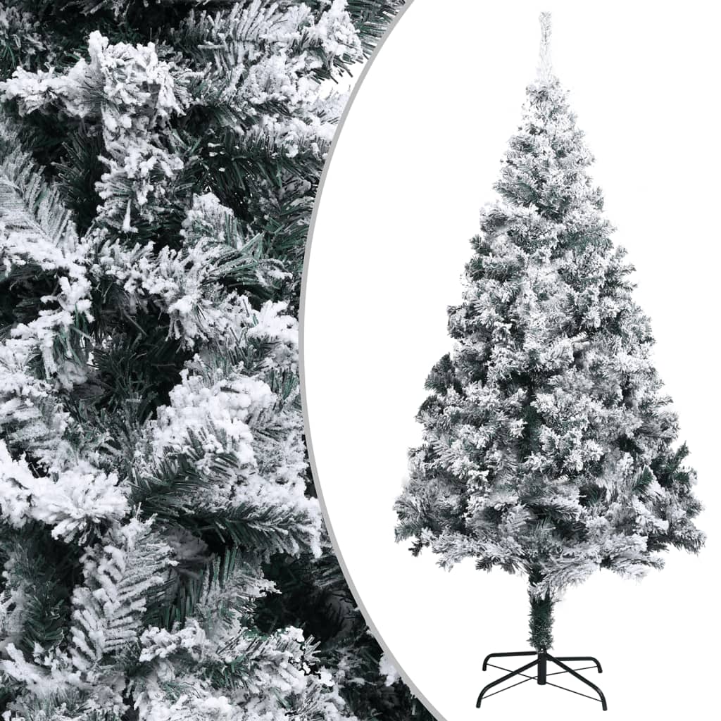 vidaXL Artificial Christmas Tree Snowy Green 400 cm PVC