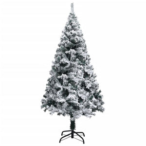 vidaXL Artificial Christmas Tree with Snow Green 120 cm PVC
