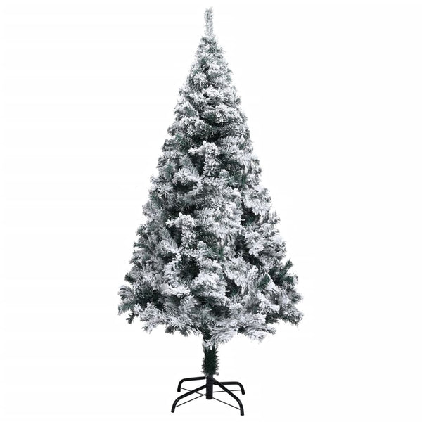 vidaXL Artificial Christmas Tree with Snow Green 120 cm PVC