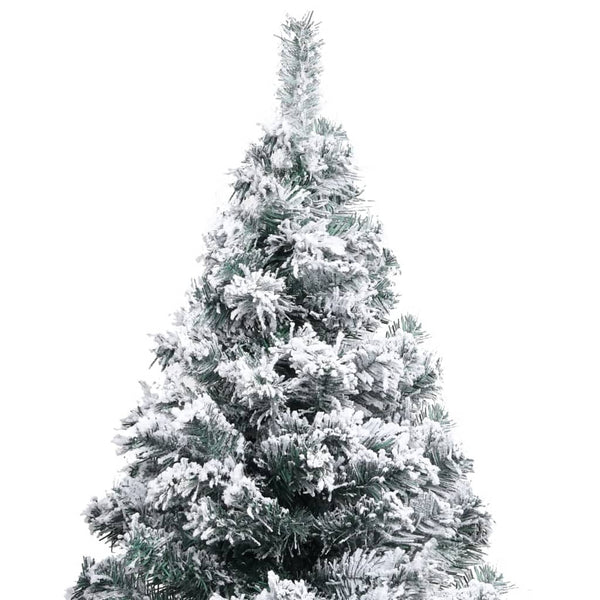 vidaXL Artificial Christmas Tree with Snow Green 120 cm PVC