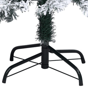 vidaXL Artificial Christmas Tree with Snow Green 120 cm PVC