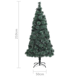 vidaXL Artificial Christmas Tree with Stand Green 210cm PET