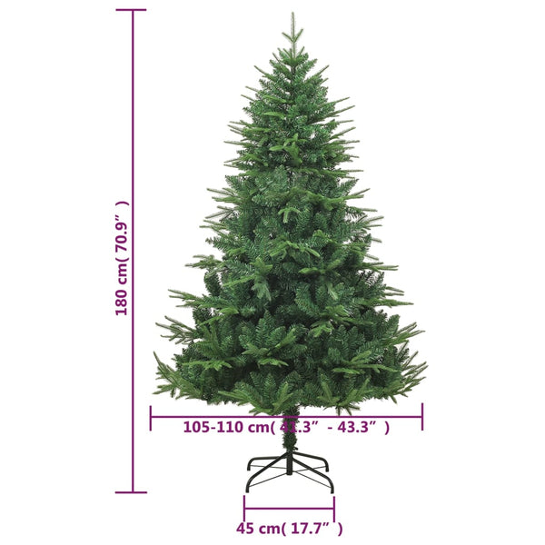 vidaXL Artificial Christmas Tree Green 180 cm PVC PE