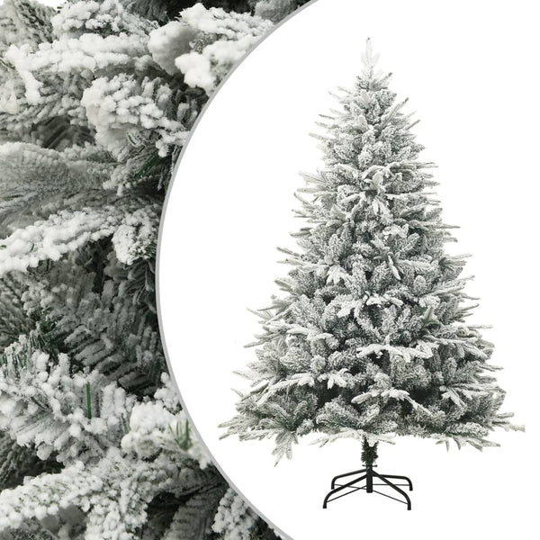 vidaXL Artificial Christmas Tree Snowy Green 150 cm PVC PE