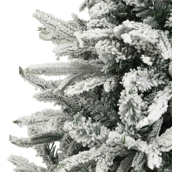 vidaXL Artificial Christmas Tree Snowy Green 180 cm PVC PE