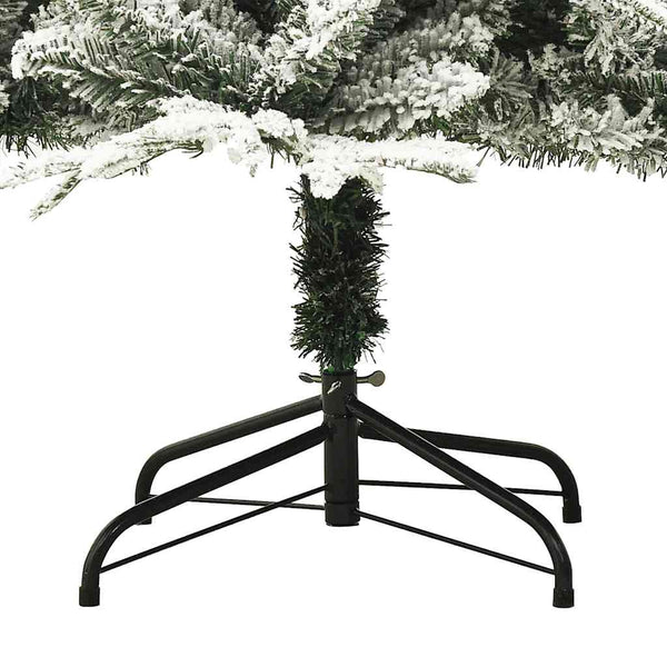 vidaXL Artificial Christmas Tree Snowy Green 180 cm PVC PE
