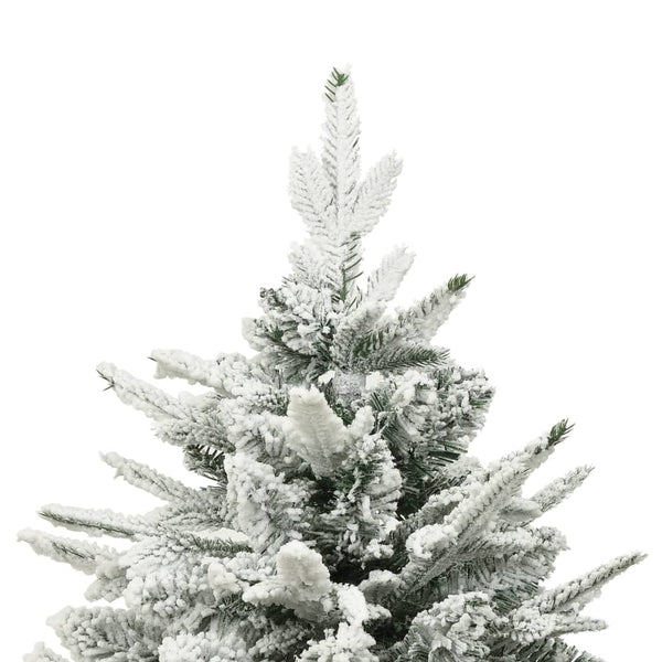 vidaXL Artificial Christmas Tree Snowy Green 210 cm PVC PE
