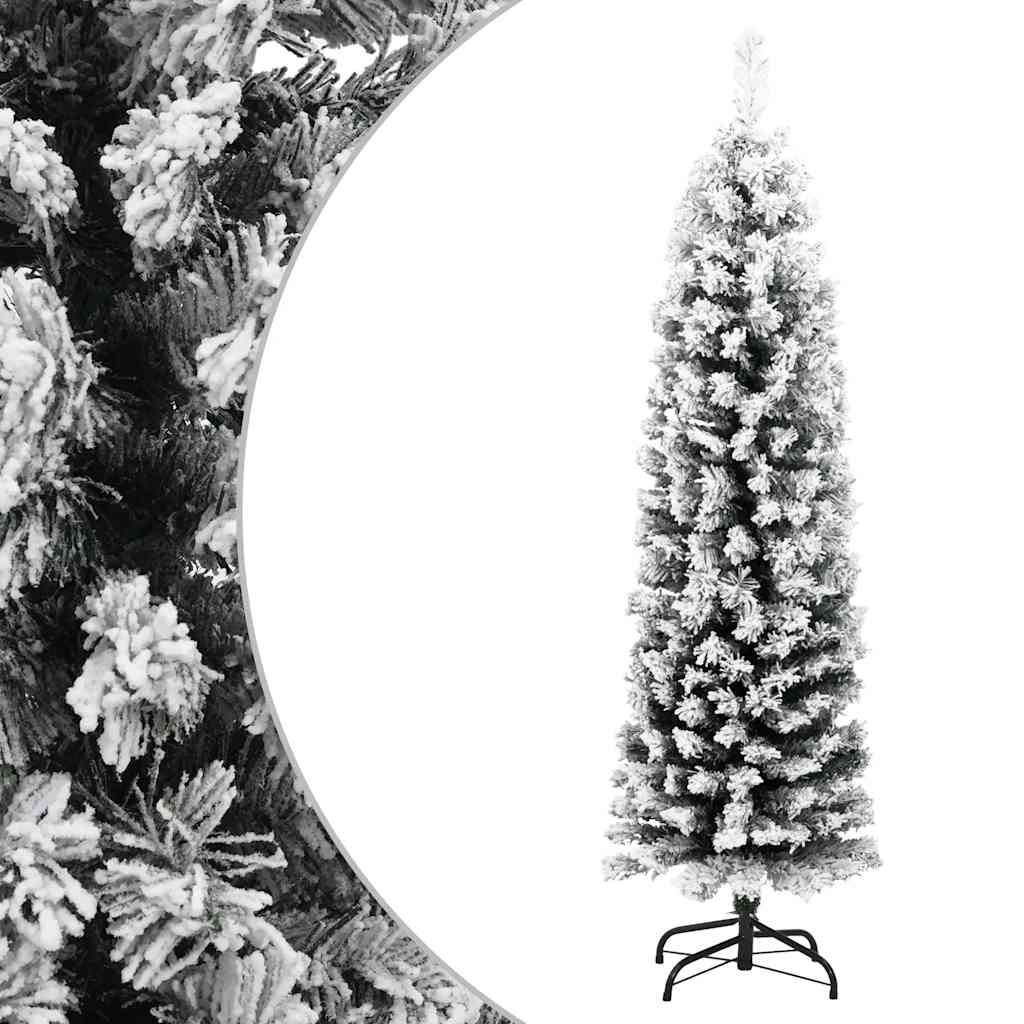 Schlanker, beschneiter Weihnachtsbaum, 120 cm
