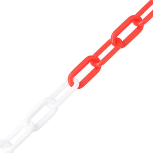 vidaXL Barrier Chain Red and White 30 m Ø8 mm Plastic
