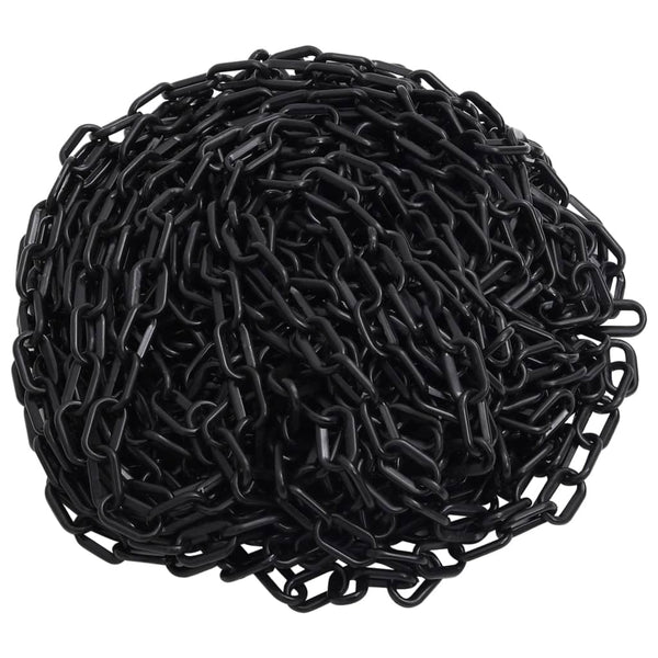 vidaXL Barrier Chain Black 30 m Ø4 mm Plastic