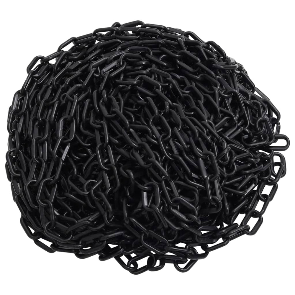 vidaXL Barrier Chain Black 30 m Ø6 mm Plastic