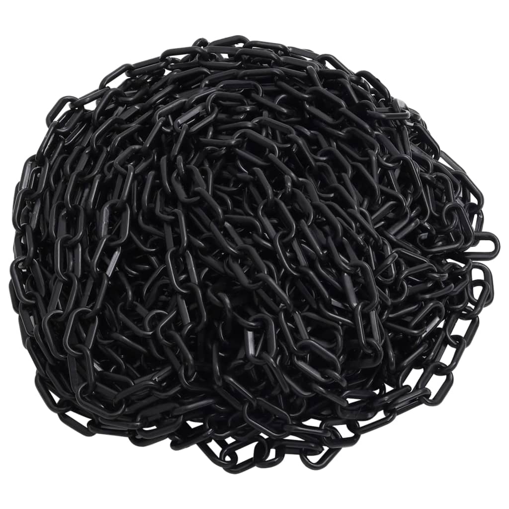 vidaXL Barrier Chain Black 100 m Ø8 mm Plastic