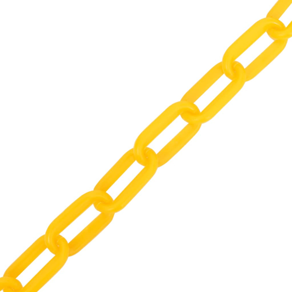 vidaXL Plastic Barrier Chain Yellow 100 m Ø6 mm