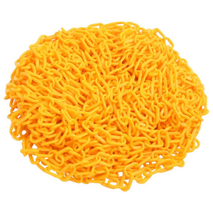 vidaXL Barrier Chain Yellow 100 m Ø8 mm Plastic