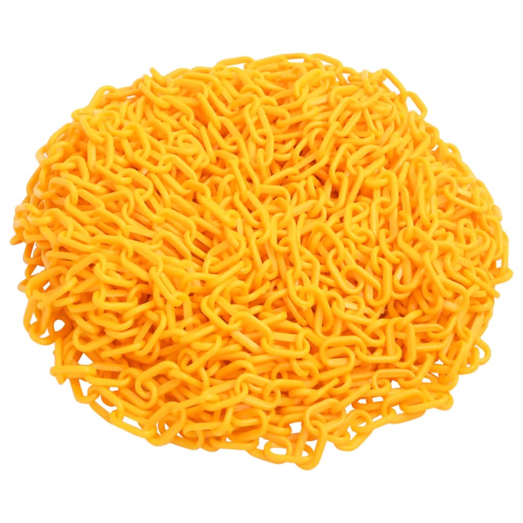 vidaXL Barrier Chain Yellow 100 m Ø8 mm Plastic