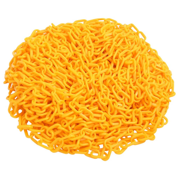 vidaXL Barrier Chain Yellow 100 m Ø8 mm Plastic
