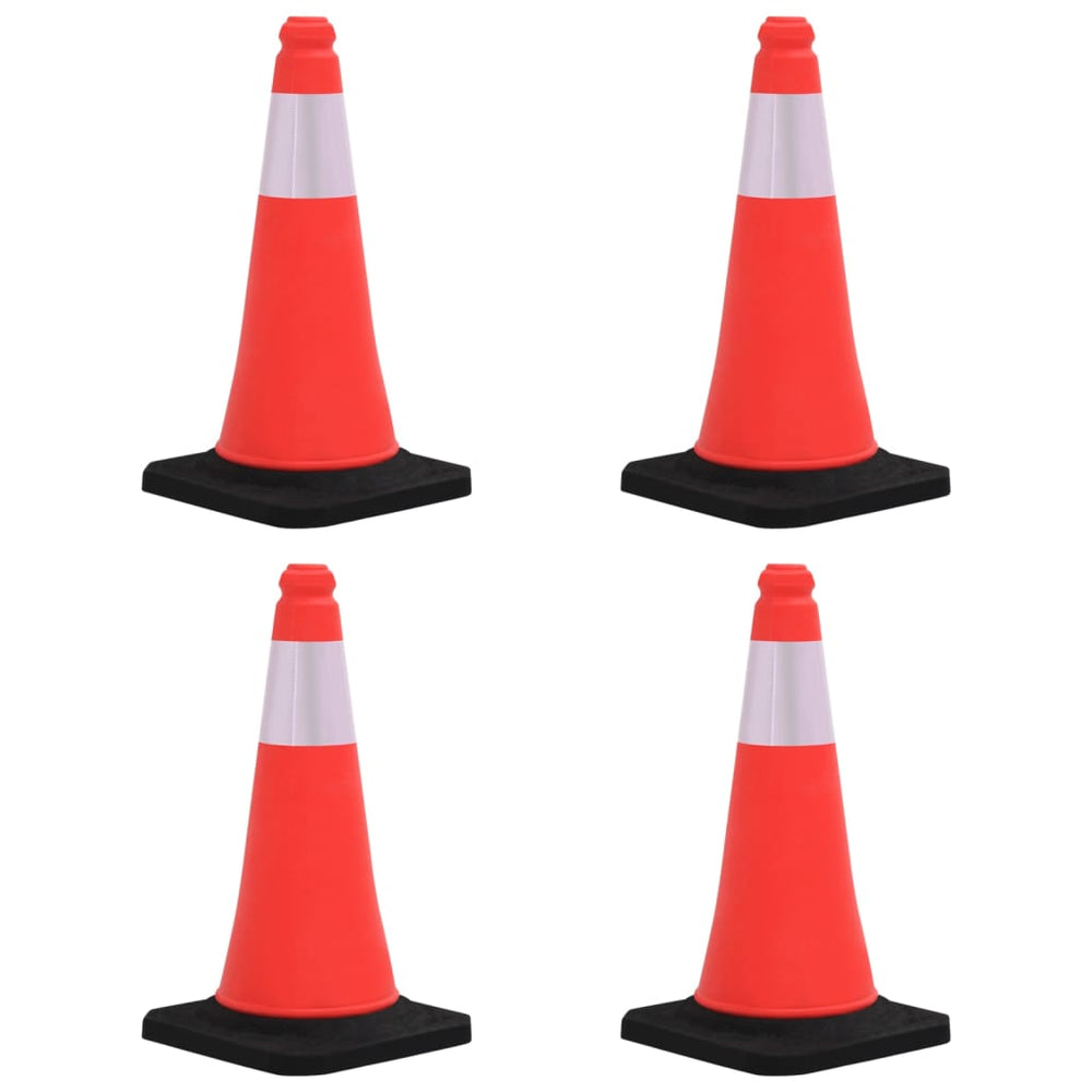 vidaXL Reflective Traffic Cones with Heavy Base 4 pcs 50 cm