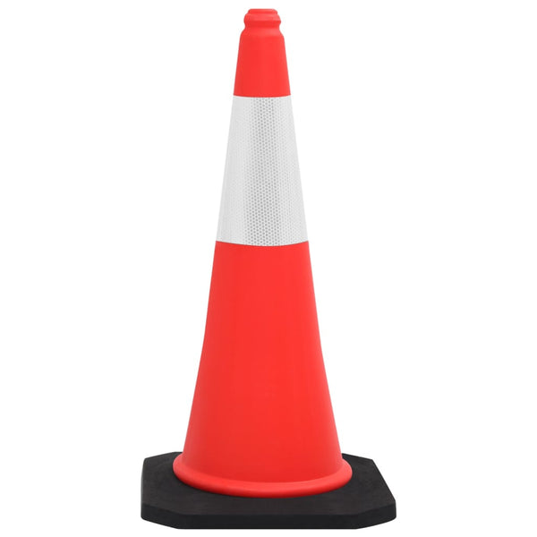 vidaXL Reflective Traffic Cones with Heavy Base 10 pcs 75 cm