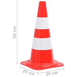 vidaXL Traffic Cone Set with 10 m Chain Red and White
