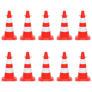 vidaXL Traffic Cone Set with 10 m Chain Red and White