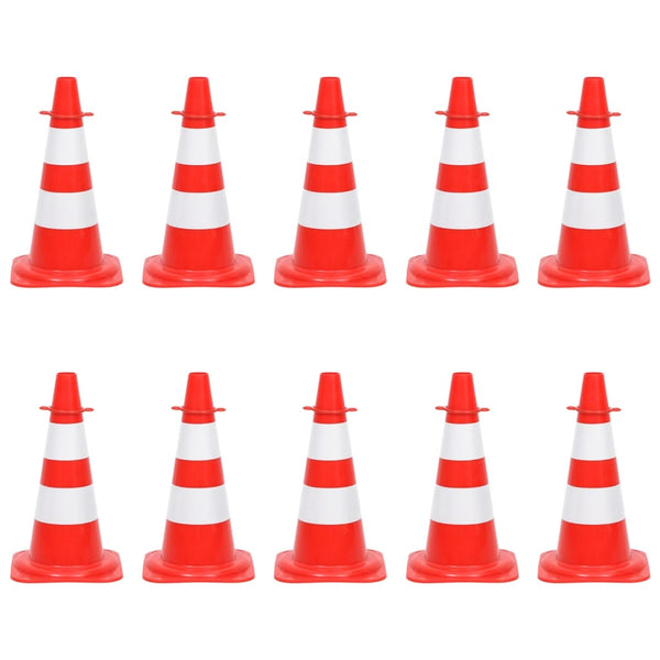 vidaXL Traffic Cone Set with 10 m Chain Red and White