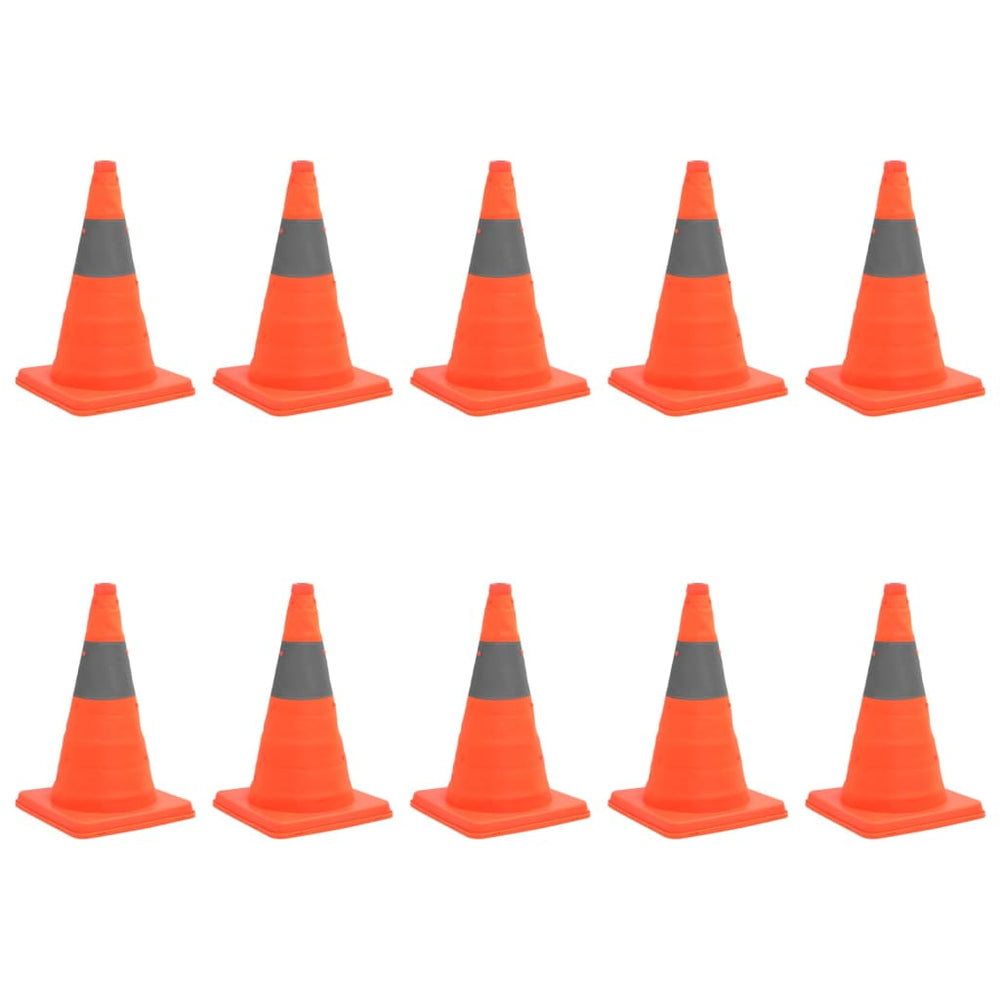 vidaXL Pop-Up Traffic Cones 10 pcs 42 cm