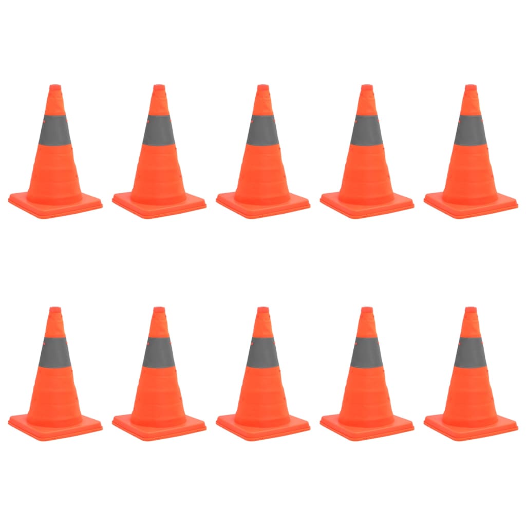 vidaXL Pop-Up Traffic Cones 10 pcs 42 cm