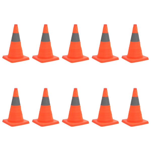 vidaXL Pop-Up Traffic Cones 10 pcs 42 cm